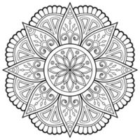 Vektor abstrakte Mandala-Muster. Kunst an der Wand. Malbuch Spitzenmuster das Tattoo. Design für ein Tapetenfarbenhemd und Fliesenaufkleberdesign, dekoratives Kreisornament im orientalischen Ethnostil