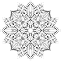 Vektor abstrakte Mandala-Muster. Kunst an der Wand. Malbuch Spitzenmuster das Tattoo. Design für ein Tapetenfarbenhemd und Fliesenaufkleberdesign, dekoratives Kreisornament im orientalischen Ethnostil