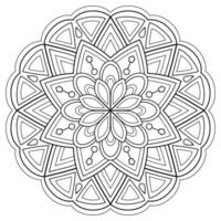 Vektor abstrakte Mandala-Muster. Kunst an der Wand. Malbuch Spitzenmuster das Tattoo. Design für ein Tapetenfarbenhemd und Fliesenaufkleberdesign, dekoratives Kreisornament im orientalischen Ethnostil