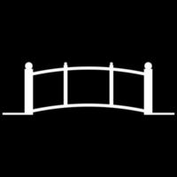 Brücke Symbol Farbe weiß Vektor Illustration Bild flachen Stil