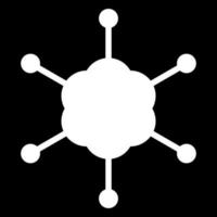 Business-Netzwerk weißes Symbol vektor