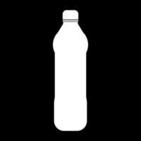 Wasser Plastikflasche weißes Symbol vektor