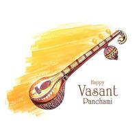 glücklicher vasant panchami indischer festivalhintergrund. vektor