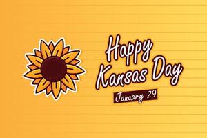 Vektorgrafik von Kansas Day vektor