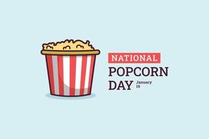 Vektorgrafik des nationalen Popcorn-Tages vektor