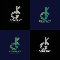 kreativ gk-logotypdesign vektor