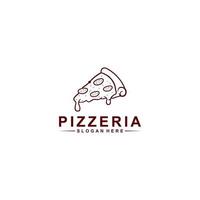 Pizzeria-Logo-Vorlage, Vektor auf weißem Hintergrund