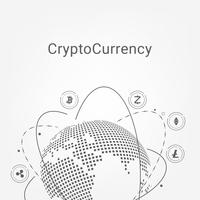 Abstrakter Cryptocurrency-Blockchain-Technologie Hintergrund. Vektor-Illustration. vektor