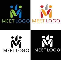 Creative Meet M Logo-Design vektor