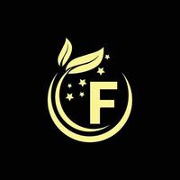 f Brief Logo-Design vektor