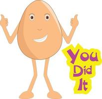 indische themenorientierte Eierkarikatur - Ei, das sagt, dass Sie es getan haben. Vektor-Illustration. vektor