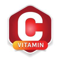 Vitamin-C-Label-Abzeichen vektor