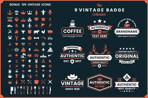 Vintage Retro Vector Logo för banner