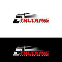 lastbilstransport logotyp mall vektor