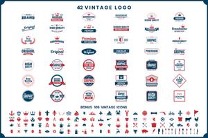 Vintage Retro Vector Logo för banner