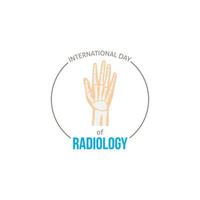 internationella dagen för radiologi designmall. vektor illustration