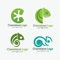 Chamäleon-Logo-Design-Vorlage. Vektor-Illustration vektor