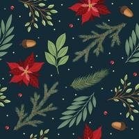 Weihnachten und Neujahr nahtlose Muster, Vektor-Weihnachten-Hintergrund vektor