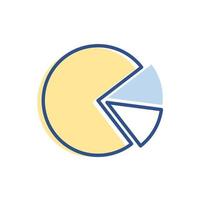 cirkeldiagram ikon linjär färg. vektor enkel logotyp