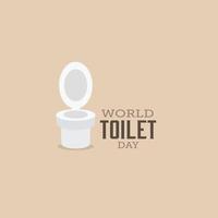 världen toalett dag designmall. vektor illustration