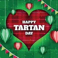Happy Tartan Day Hintergrundvorlage vektor