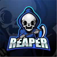 Reaper-Schädel-Maskottchen-Esport-Logo-Design