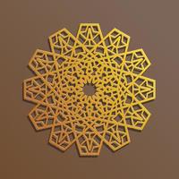 islamische luxus mandala ornament goldfarbe vektorgrafik vektor