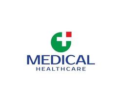medicinsk klinik sjukvård logotyp koncept vektorillustration vektor