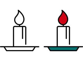 Kerzensymbol isoliert auf weißem Hintergrund aus der Feierkollektion. Kerzensymbol trendiges und modernes Kerzensymbol für Logo, Web, App, ui. Kerzen-Symbol einfaches Zeichen. vektor