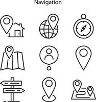 Navigator-Symbol isoliert auf weißem Hintergrund aus der Sammlung der Benutzeroberfläche. navigator-symbol trendiges und modernes navigator-symbol für logo, web, app, ui. Navigationssymbol einfaches Zeichen. vektor