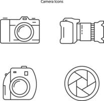 schwarz isoliertes Fotokamerasymbol auf weißem Hintergrund, modernes flaches Vektorkamerasymbol, Kamerasymbol, eps10-Kamerasymbol, vektor