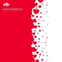 röda hjärtan futuristisk slumpmässig storlek på vit bakgrund för alla hjärtans dag. vektor