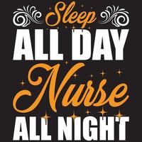 sova hela dagen sjuksköterska hela natten vektor