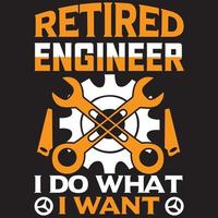 pensionerad ingenjör jag gör vad jag vill vektor