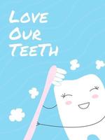 älskar våra tänder vektor
