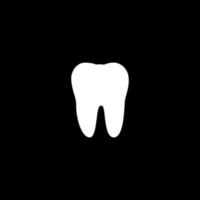 Zahn weißes Farbsymbol vektor