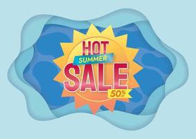 Summer Sale Promotion Sommer-Icon-Design vektor