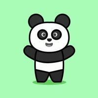 söt panda tecknad illustration design. mönster för klistermärken. vektor