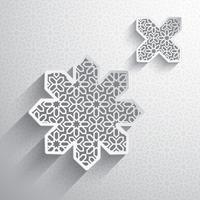 Papiergrafik des islamischen Gestaltungselements vektor