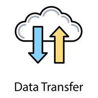 begrepp för dataöverföring vektor