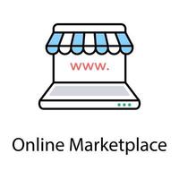 online marknadsplats koncept vektor