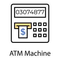 ATM-Maschinenkonzepte vektor