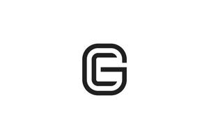 enkel bokstav g kombinerad e eller c initial, elegant modern logotypdesign, monogram stilkoncept vektor