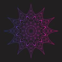 Mandala Ornament Objekt Abstufung violetter Farbdesignvektor vektor