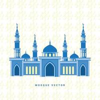 moschee flacher stil isolierter hintergrund, islamische vektorillustration, minimalistisch, eid-gruß, ramadan kareem vektor