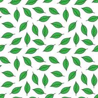 schöne abstrakte grüne Blätter Ornament nahtloses Muster, Eleganz Natur Hintergrund Vorlage Material Vektor