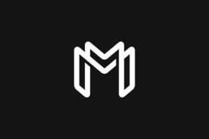 m modern unik logotyp, monogram bokstäver design vektorgrafik vektor