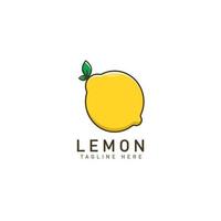 Zitronen- oder Orangenlogo. einfaches Zitronensymbol-Logo. Cartoon-Zitronenetikett.