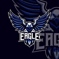 eagle masscot logotyp esport premium vektor