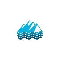 berg och hav logotyp vektor